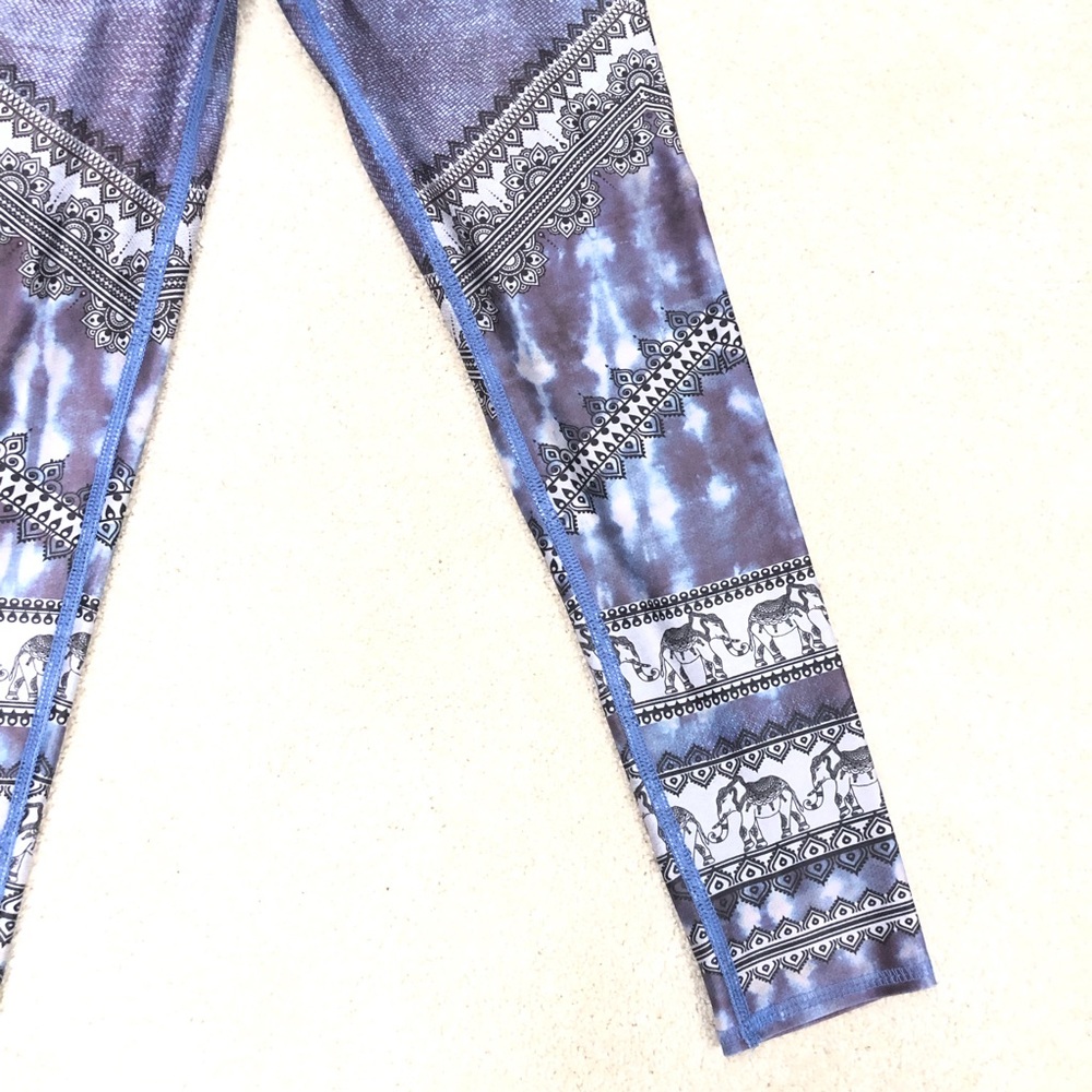 Evolution And Creation Elephant Printed Yoga Pants - image 3